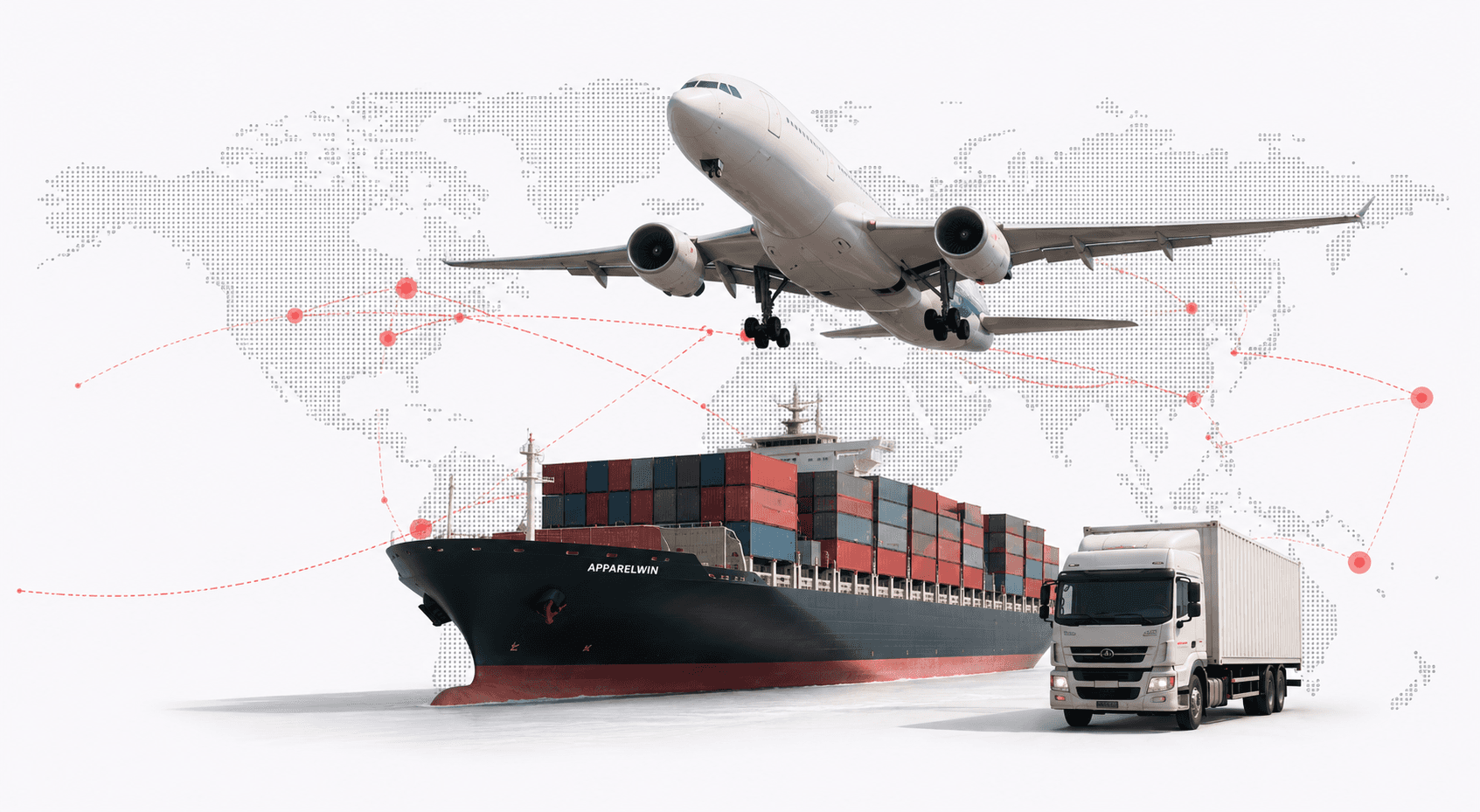 Air, sea, and express freight logistics network